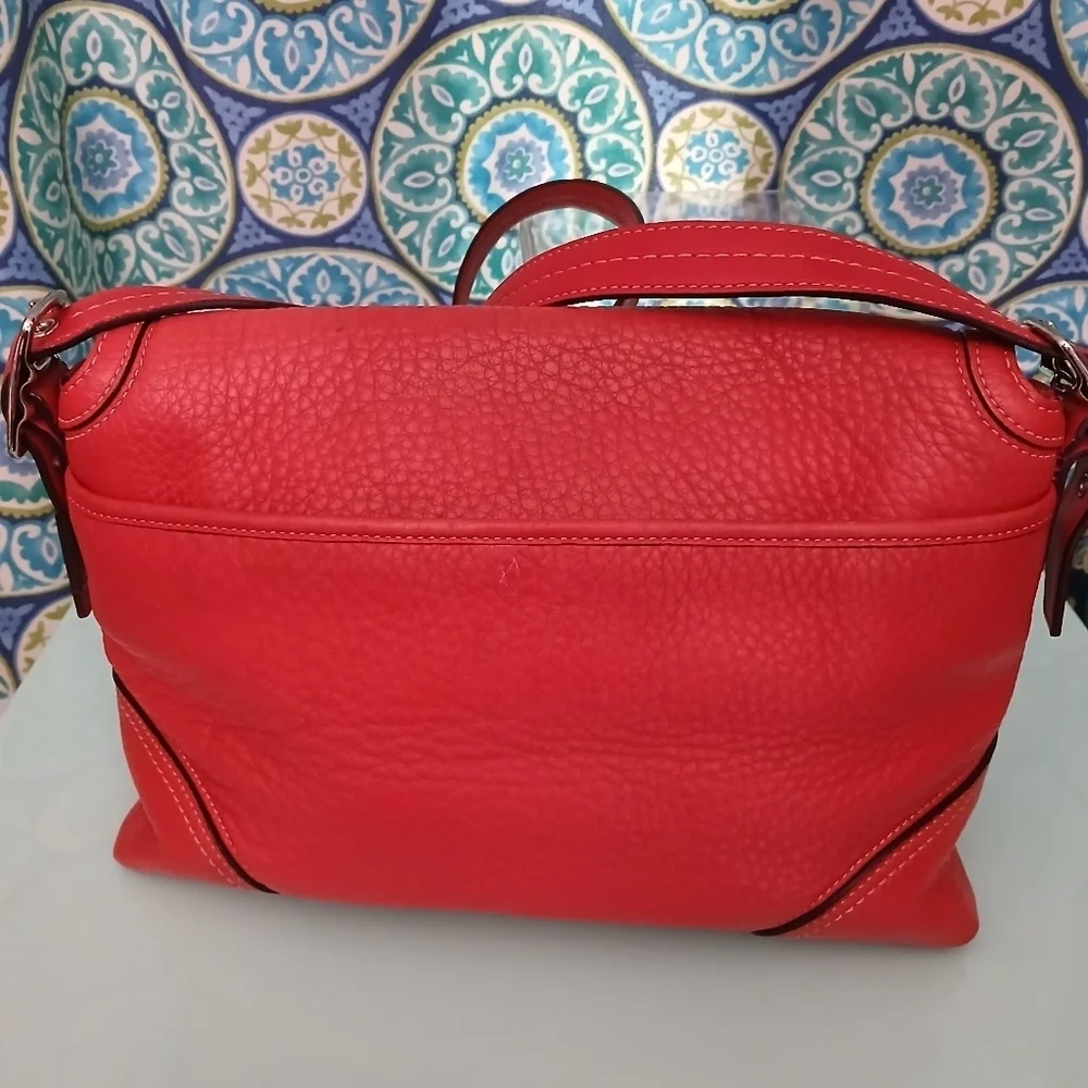 Coach Hamilton Crossbody Bag with Flap Closure Silver Hardware Pebbled Leather